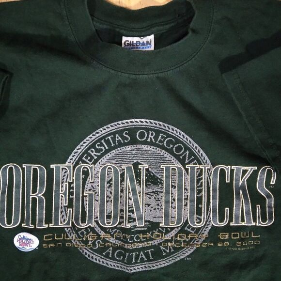 Vintage Oregon Ducks Holiday Bowl 2000 T-Shirt - Picture 1 of 8